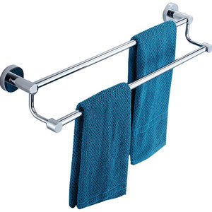 304不锈钢毛巾架双杆浴巾架单杆