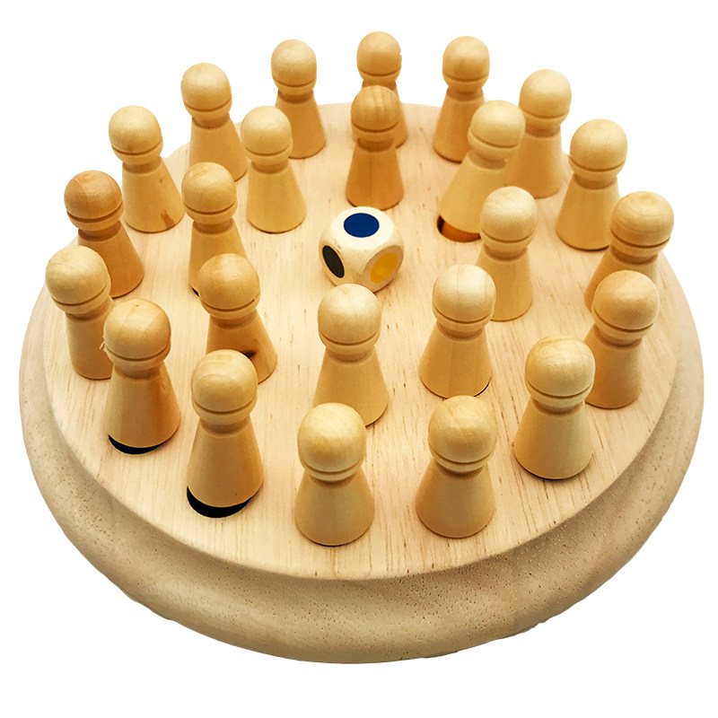 木颜色记忆棋老年人益智预防痴呆游戏养老院老人玩具解闷打发时间
