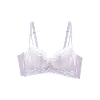 法式缎面蕾丝内衣性感纯欲聚拢
