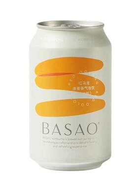 BASAO佰朔康普茶气泡水混合口味乌龙茶低糖低卡饮品310ml*12罐