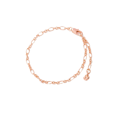 Fable女玫瑰金礼物法式金手链