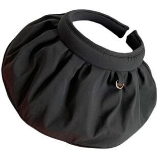 含包装盒！UPF50+贝壳帽防晒帽女夏防紫外线空顶帽骑车沙滩遮阳帽