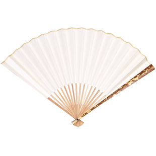 精品梅妃竹扇骨折扇纸扇空白宣纸扇子苏工扇面文玩书法国画中国风