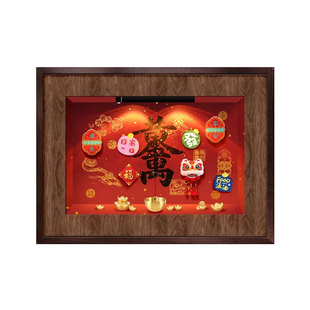 diy磁吸电表箱盒装饰画2026新款配电箱盖面板电闸遮挡挂画好寓意