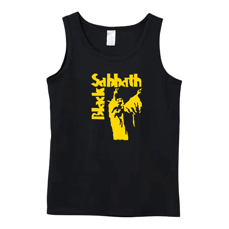 ozzy black sabbath黑色安息日奥兹质感印花男女纯棉背心吊带T