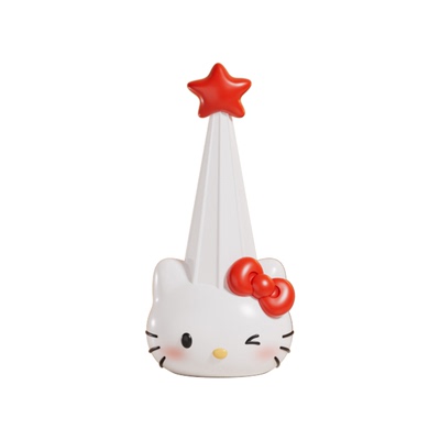 kitty猫圣诞帽发圈收纳摆件