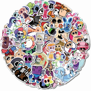 50张热卖新款Dandy's World丹迪的世界游戏涂鸦贴纸装饰手机水杯贴纸