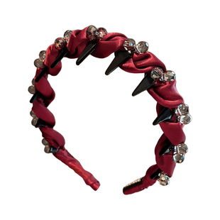 轻奢红色发箍女高颅顶2026新款高级感洗脸头箍带齿压发卡发捆头饰