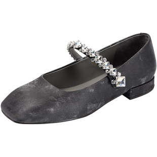 Hongkee/红科单鞋女新款牛皮低跟玛丽珍新中式女鞋晚晚鞋HA84S116