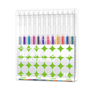 touchmark闪光啫喱笔儿童闪光彩色笔无毒荧光笔小学生专用划重点彩色记号笔初中美术生手帐手绘创作闪光笔