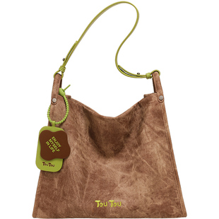 新年礼物TOUTOU抹茶托特包撞色大容量通勤质感百搭单肩腋下大包包