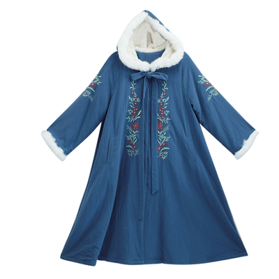 原创羊毛呢外套汉元素复古大衣