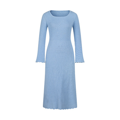 HeyDress方领修身气质针织连衣裙