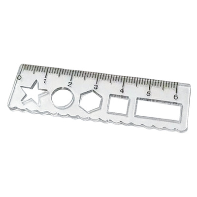 透明迷你掌上直尺学生绘图神器