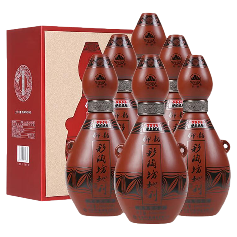 仰韶彩陶坊地利河南白酒陶融型（46度450ml+70度50ml）*6瓶整箱