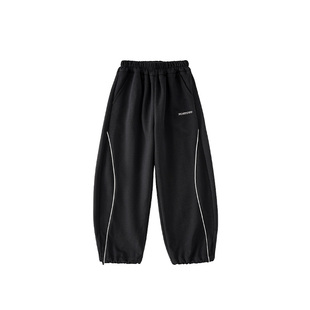 皇室童缘男童运动裤2026春季新款中大童宽松束脚裤儿童休闲裤子潮