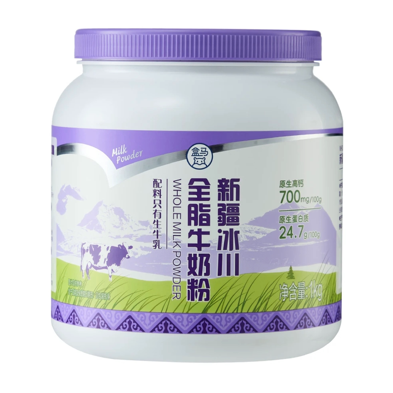 新疆天润冰川全脂牛奶粉1kg*1罐
