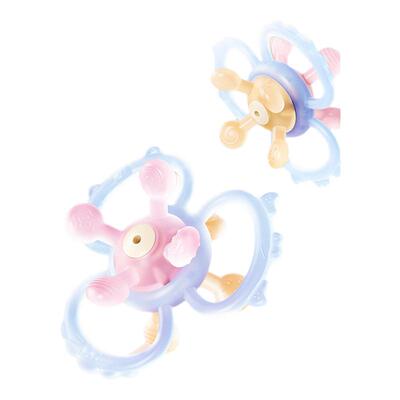 如山曼哈顿手抓球牙胶婴儿玩具硅胶可啃咬小宝宝磨牙棒口欲期咬胶