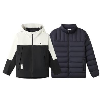 安踏儿童冬防风防水冲锋衣两件套