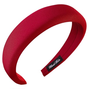 2025新年头饰红色丝绒发箍女高颅顶洗脸压发头箍喜庆过年发捆发饰