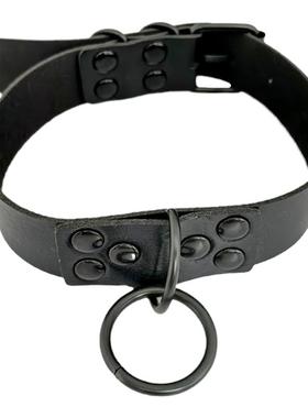 圆环手作项链皮链奴与主项圈男生