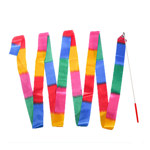 彩带舞彩带中老年运动健身彩带新款体操彩绸飘带广场舞蹈专用道具