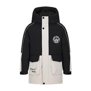 雪中飞kids童装儿童羽绒服2024新款男童中大童拼接撞色印花羽绒服
