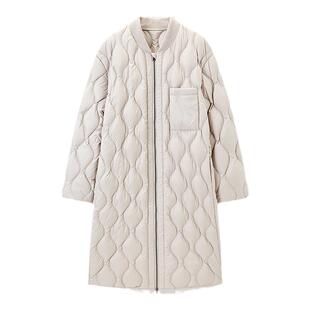 TKY SHOP长款羽绒服女2025冬季新款灰色减龄保暖宽松厚外套鸭绒服