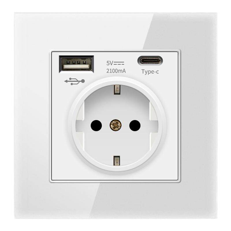 欧式德式法标带usb86欧洲插座