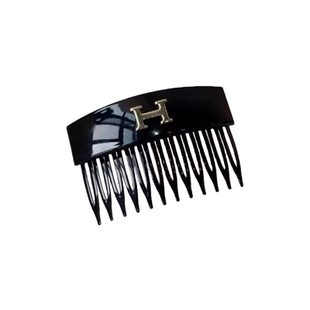 H字母倒插梳女2025新款前额刘海后脑勺碎发整理带齿防滑发梳头饰