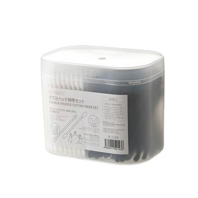 日本双头棉签黑色螺旋挖耳勺化妆