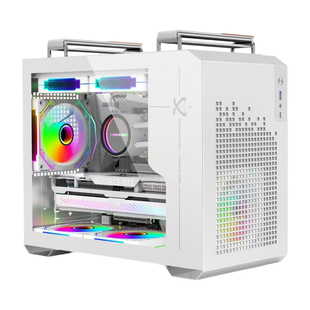 未知玩家X300手提便携式机箱240水冷MATX台式电脑主机箱玻璃侧透