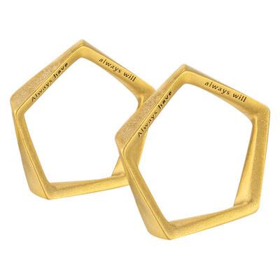 幸运星超定戒情侣网红戒小众设计925镀银男女礼物叠纸李泽言戒指