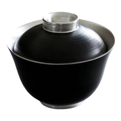觅白言物盖碗泡茶碗手绘玄墨鎏银