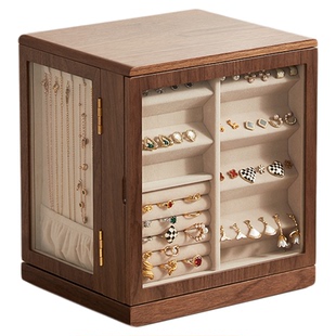 初心首饰盒收纳盒高档精致结婚新婚礼物手饰品耳环项链大容量抽屉