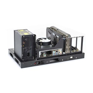 电脑壁挂开放式洞洞板挂墙小机箱桌面多层叠加框架机箱测试平台