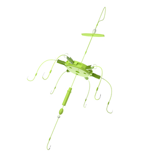 新款浮钓鲢鳙钓组专用翻板钩荧光钩钓水怪方块饵鱼钩海杆浮钓套装