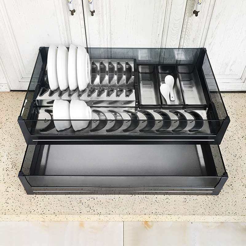 飞鸥三层厨房厨柜拉篮抽屉式碗碟收纳置物架橱柜工具调味篮锅架,家装主材,拉篮,淘宝优惠券,粉丝福利购,淘宝优惠卷