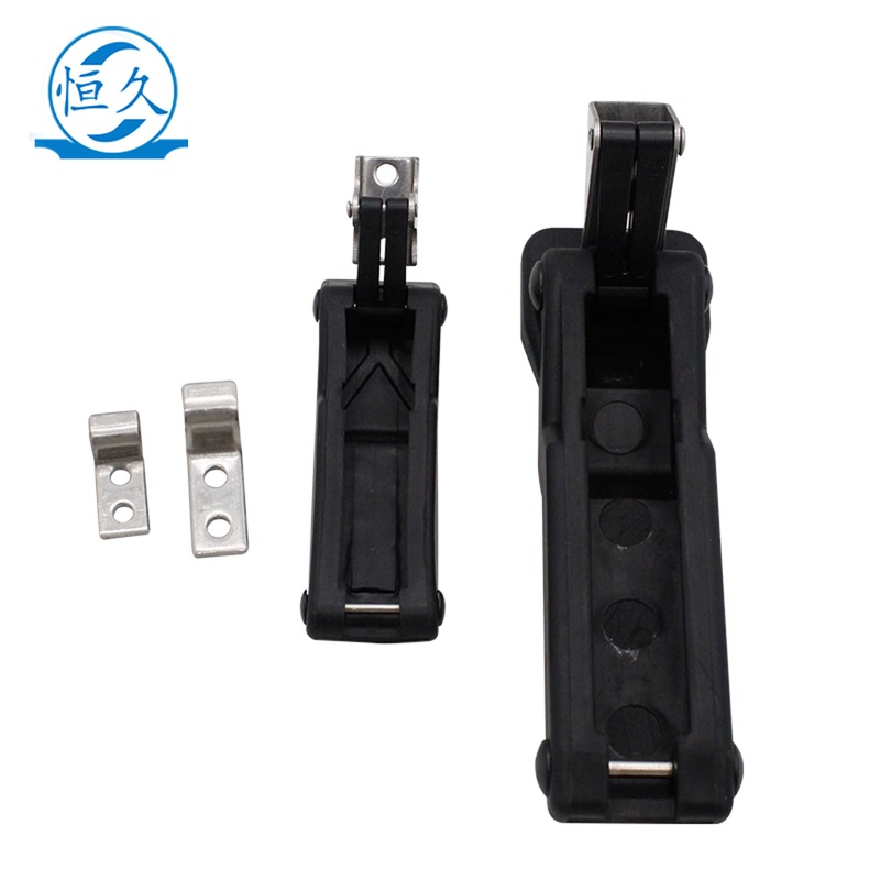 黑色橡胶把手搭扣工业设备箱柜门锁扣不锈钢DK609固定锁卡扣锁具