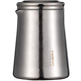 飞剑泡茶双层纯钛冲茶器茶壶户外旅行快客杯便携功夫茶具一壶三杯