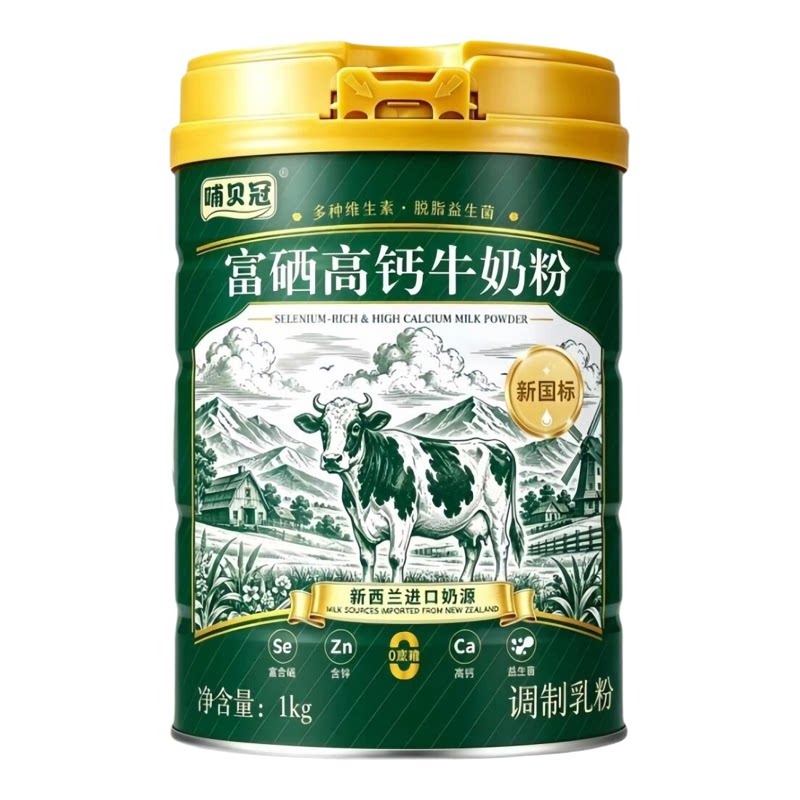 富硒高钙中老年牛奶粉增加免疫力