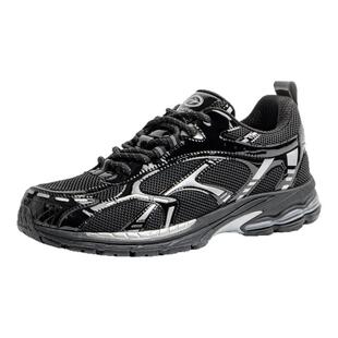 马登复古厚底银黑色老爹鞋增高运动网帽透气通勤新款休闲鞋子男款