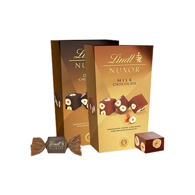Lindt/瑞士莲金装榛仁经典牛奶黑巧克力150g官方正品零食送礼