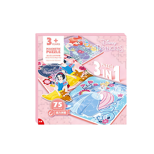 迪士尼儿童进阶磁吸拼图女孩白雪公主女宝宝益智早教磁力拼板玩具