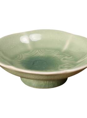 中式茶点盘高脚点心糕点盘干果碟