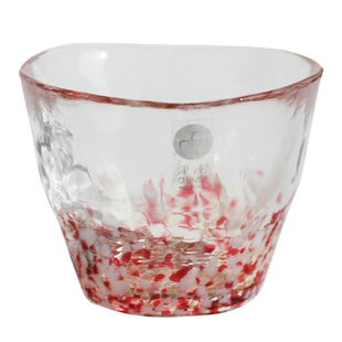 日本原装进口津轻の花玻璃杯林檎水芭蕉无铅手作送礼彩色水杯茶杯