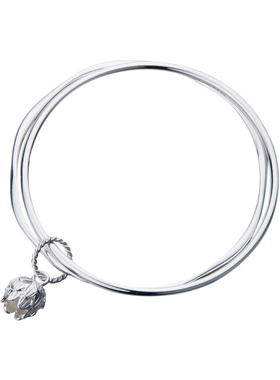 顺钦银楼S9999足银双层莲花手镯