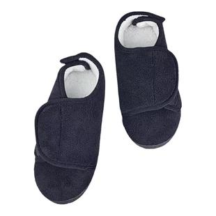 冬季脚肿宽胖毛绒棉鞋脚拇趾术后鞋软底鞋脚伤脚骨折穿的下地鞋子