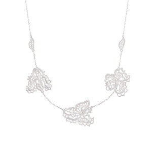 复古线《蕾丝图鉴:鸢尾》设计感法式宫廷小众气质纯银锁骨项链女