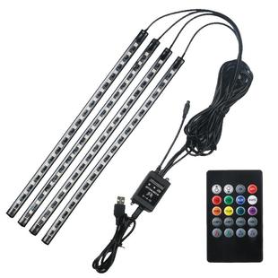 车内汽车氛围灯脚底内饰led灯USB气氛灯条音乐节奏灯装饰改装用品